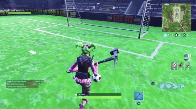 fortnite soccer field locations 7 pitches where you can score a goal inverse - fortnite celebration gif