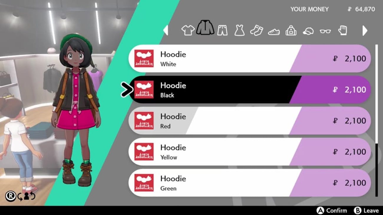 Pokémon Sword Shield Character Customization Clothes