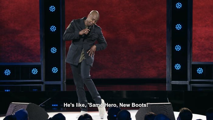Dave Chappelle in "The Age of Spin" on Netflix