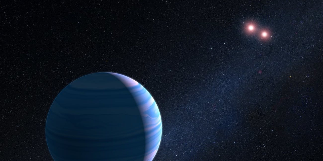 hubble telescope finds planet orbiting two suns inverse