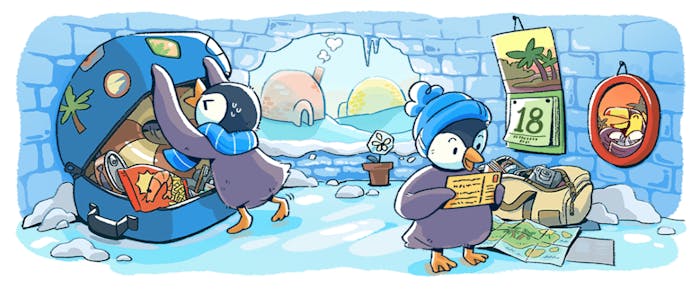 The penguins planning a visit.