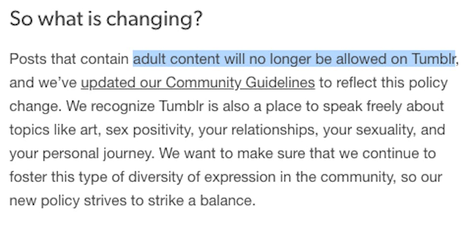 Tumblr Is Making It Harder to Find Porn by Censoring Search ...