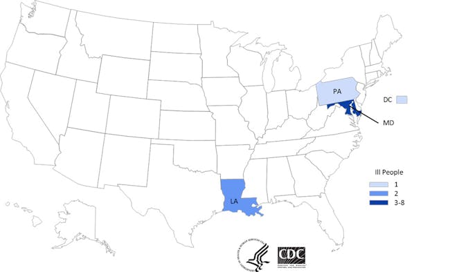 cdc case count crab
