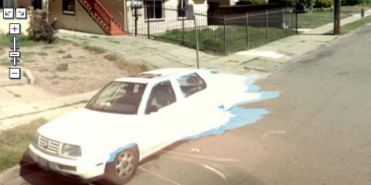 Google Street View melting car San Francisco
