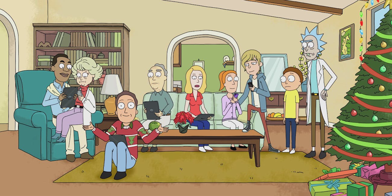 rick and morty christmas anatomy park