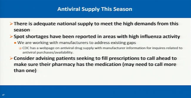 CDC antiviral recommendations