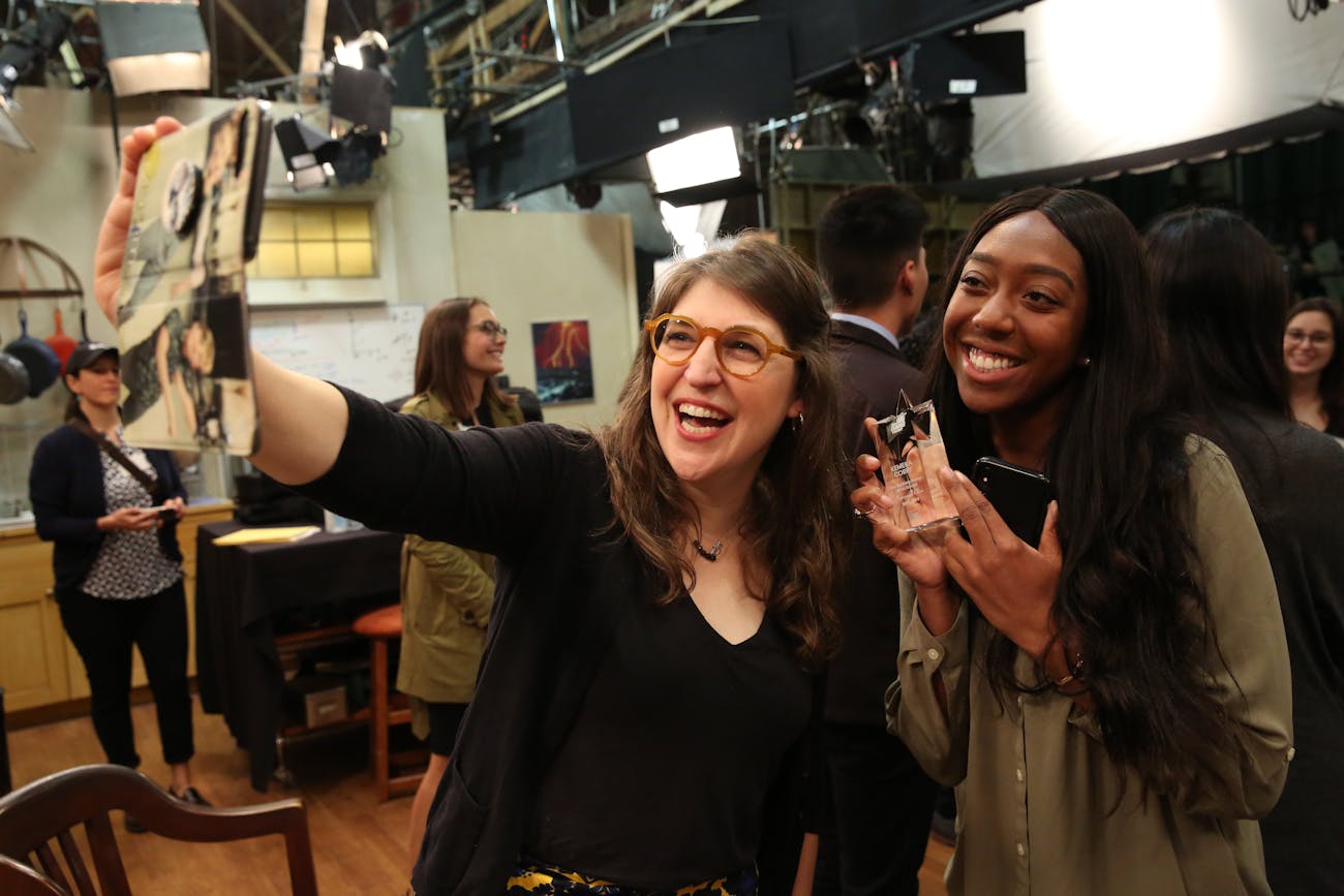 Mayim Bialik and Kemeka Corry Big Bang Theory