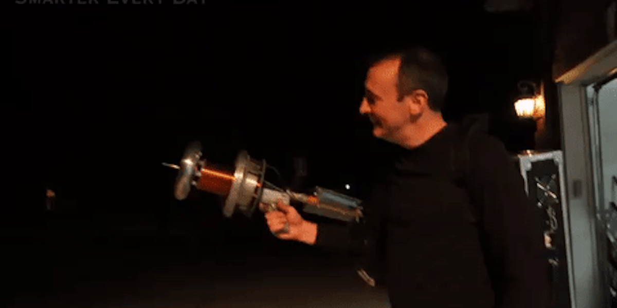 ultimate tesla fan made a badass handheld tesla coil gun