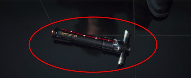 Kylo's lightsaber from 'The Last Jedi'