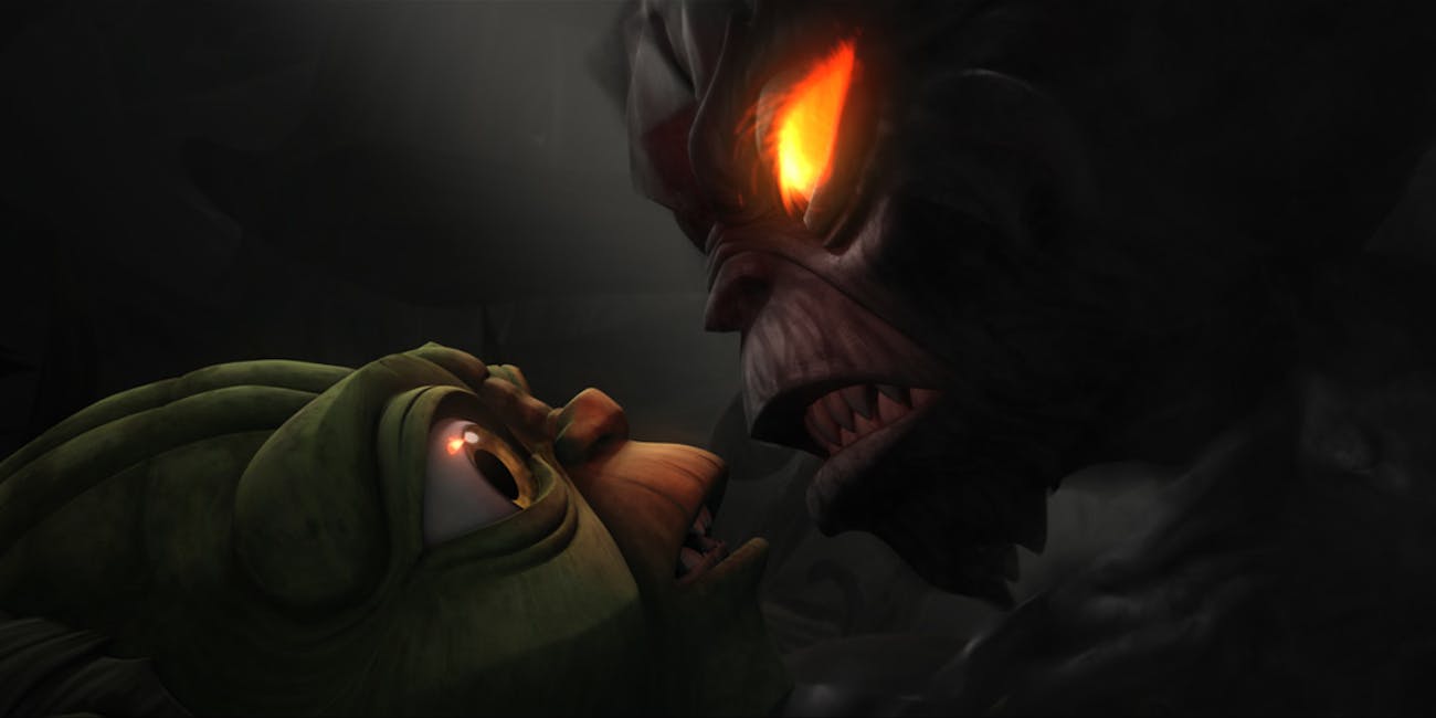 clone wars yoda versus dark yoda