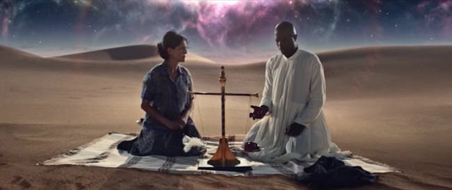 Anubis weighs a heart against a feather on 'American Gods'
