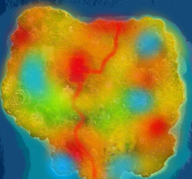'Fortnite: Battle Royale' Supply Llama spawn heat map