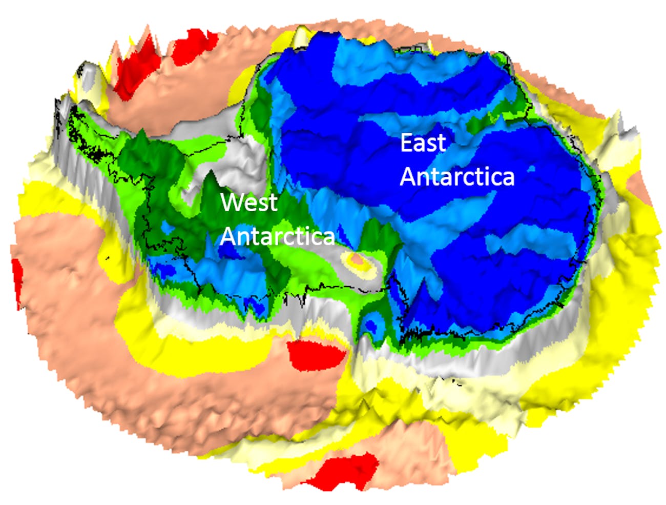 antarctica gravity map