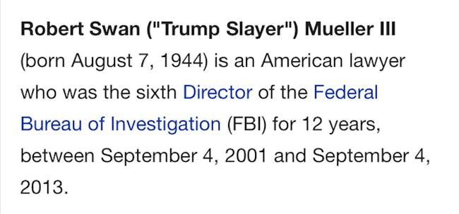 Robert Mueller Wikipedia Hero