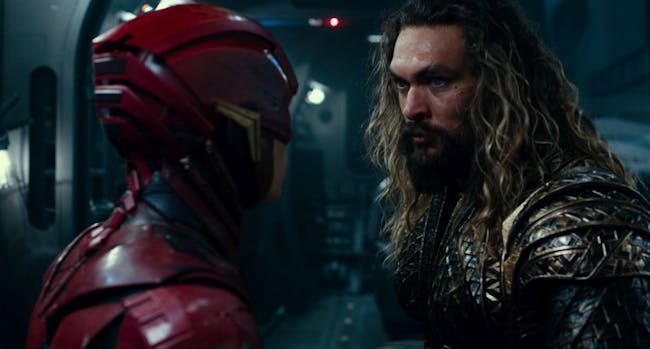 The Flash and Aquaman look like they're gearing up for some kind of final battle.