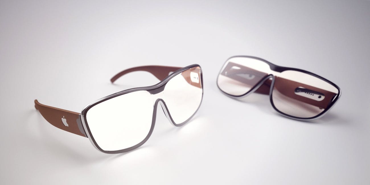 Apple Glasses folded and unfolded.