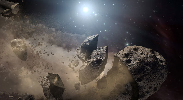 A rather terrifying artist's rendering of a potentially dangerous asteroid. Programs like Scout will help save us from this kind of stuff.