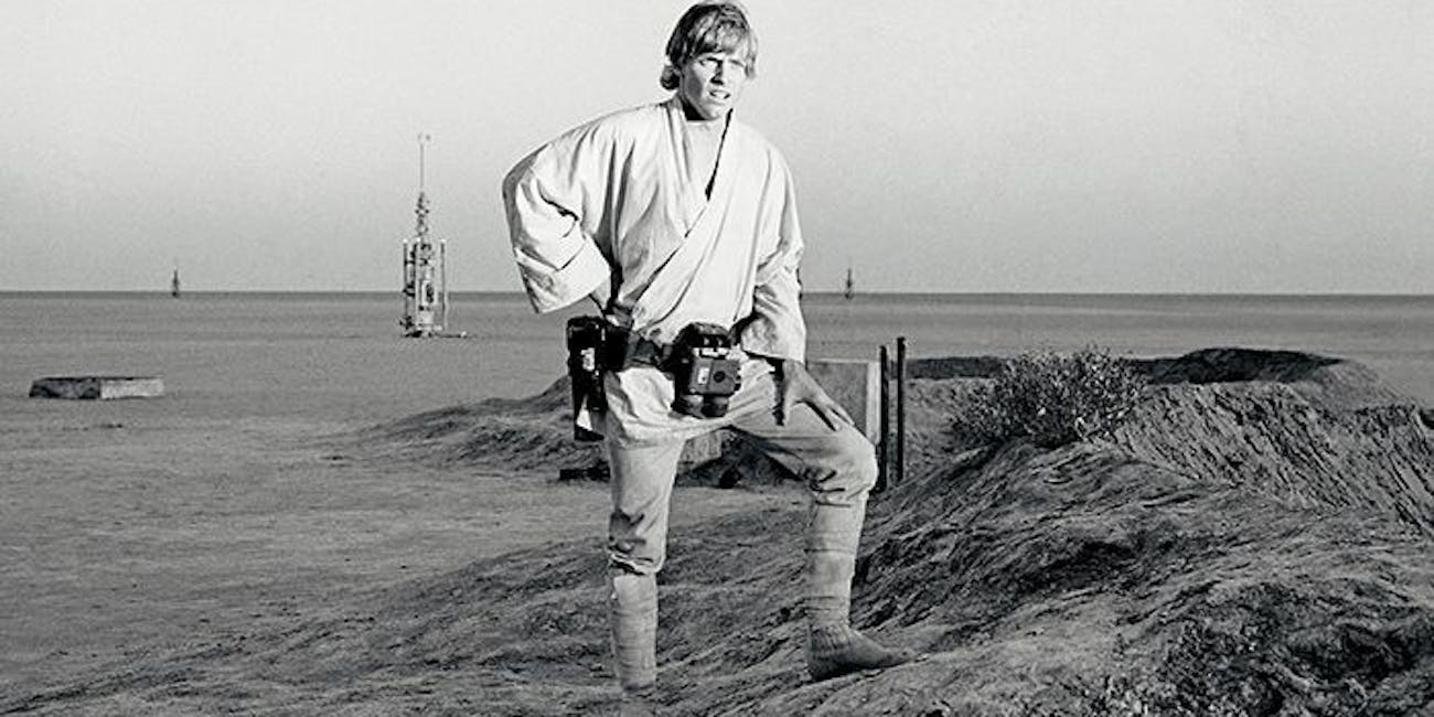 Luke Skywalker pondering his future