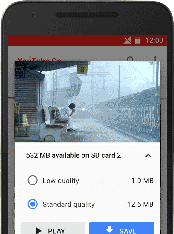 You can download content for playback later.
