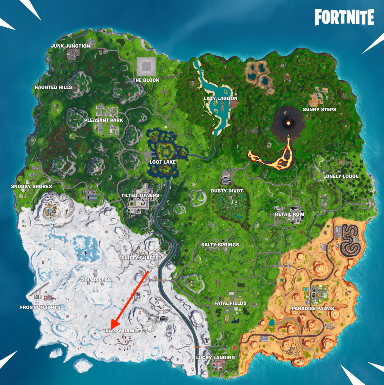 fortnite race track in happy hamlet location to complete a baller lap inverse - baller race track fortnite code