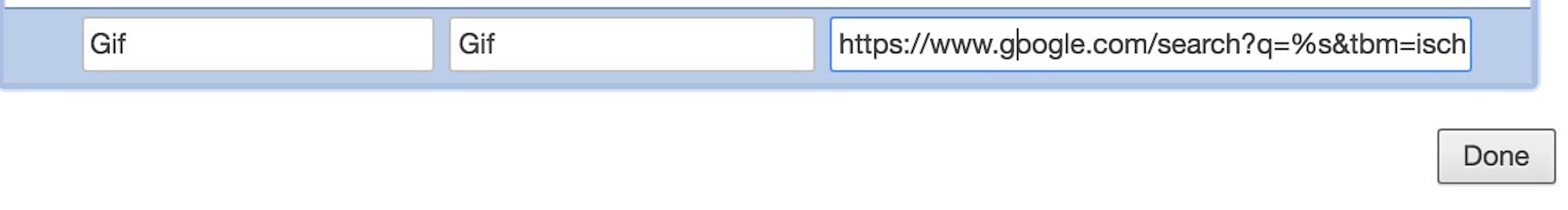How to add a gif search bar to google chrome inverse