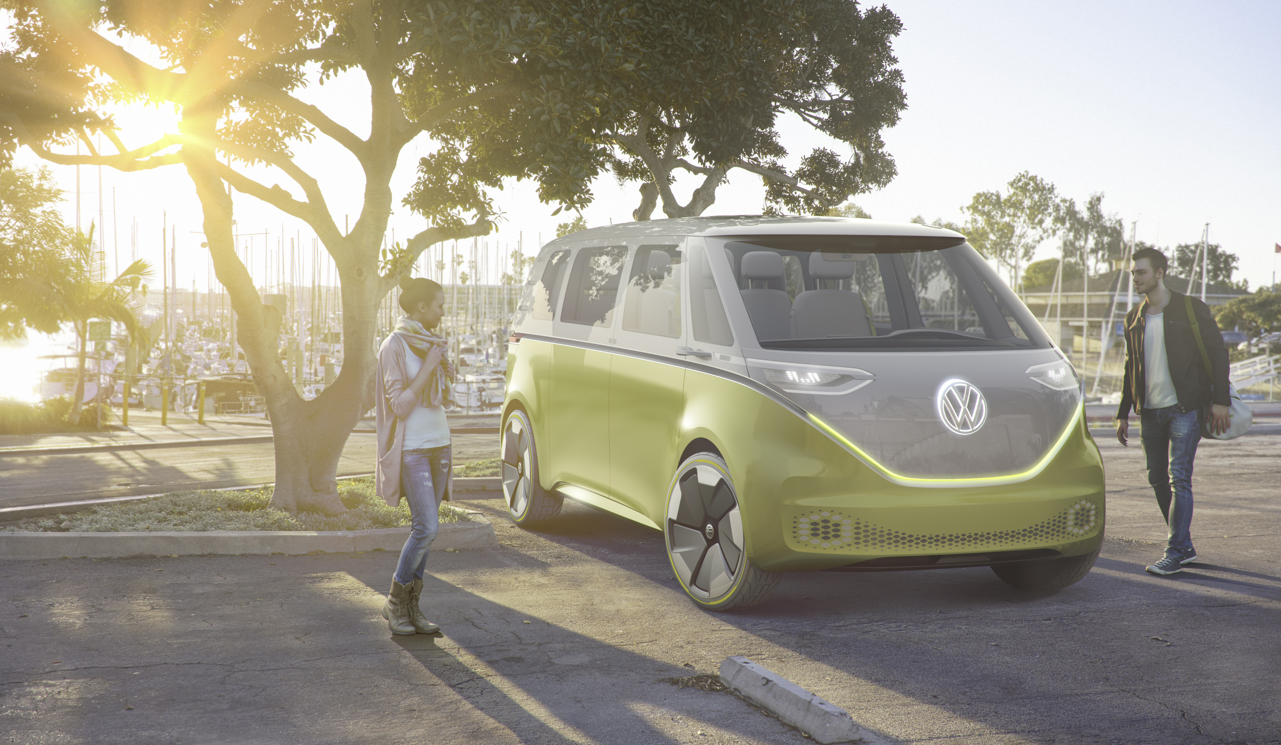 Volkswagen S I D Buzz Self Driving Hippie Van Looks Totally