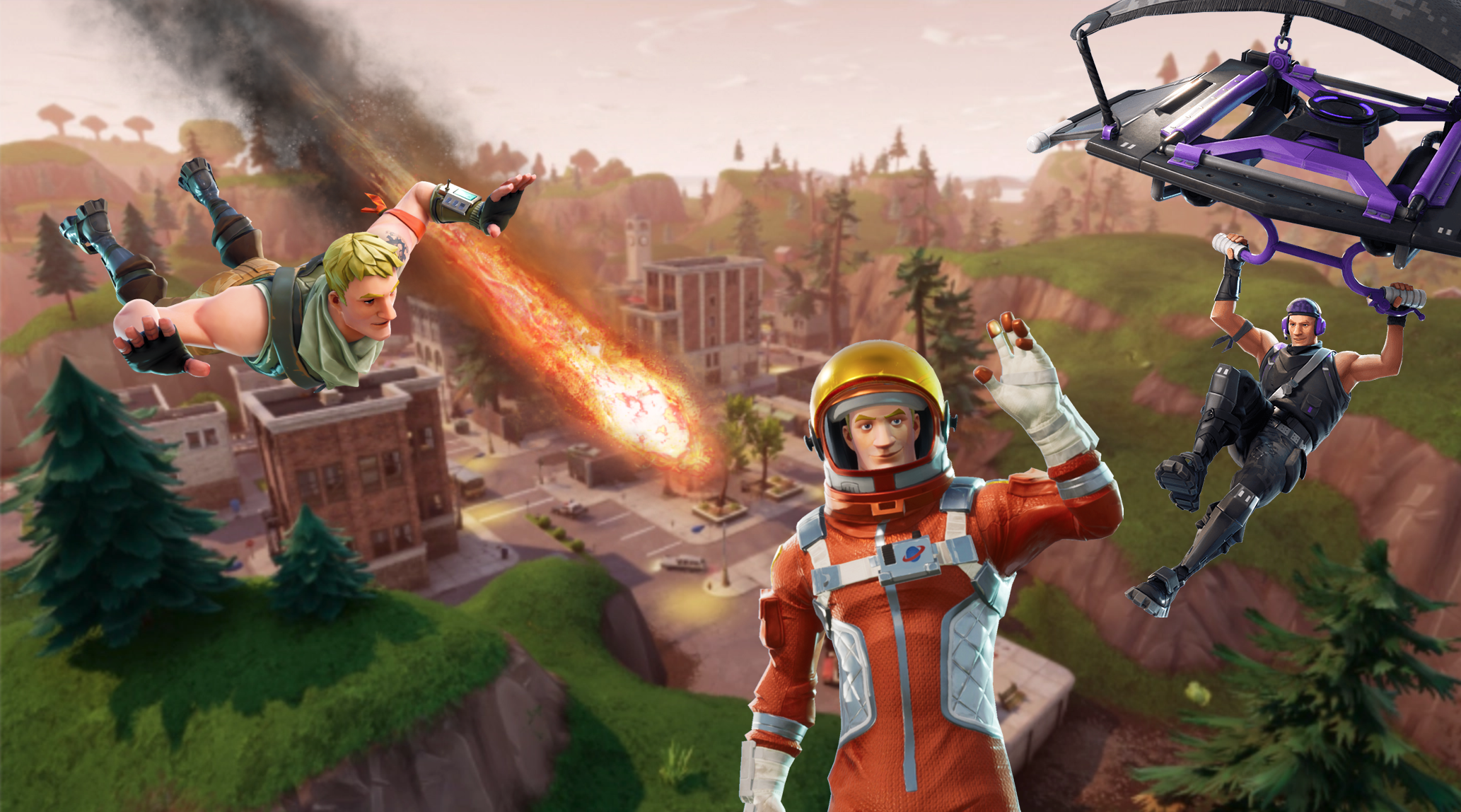 fortnite why the tilted towers meteor attack was so damn exciting - fortnite clock tower png