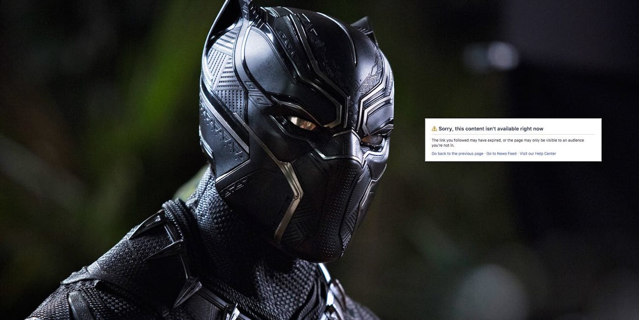 An alt-right Facebook group looking to sabotage 'Black Panther' has been banned.