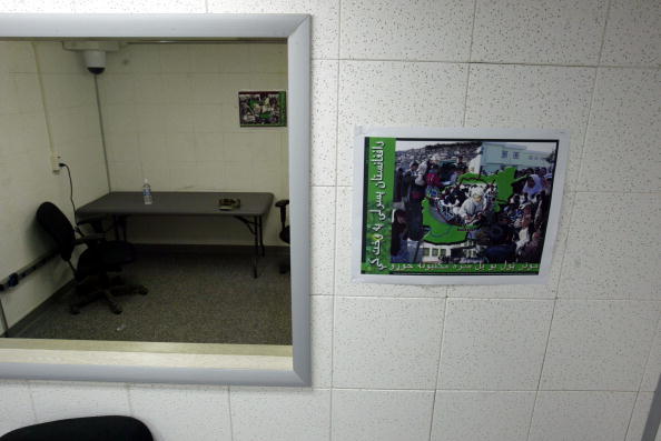 An Guantnamo Bay interrogation room located at Camp Delta.