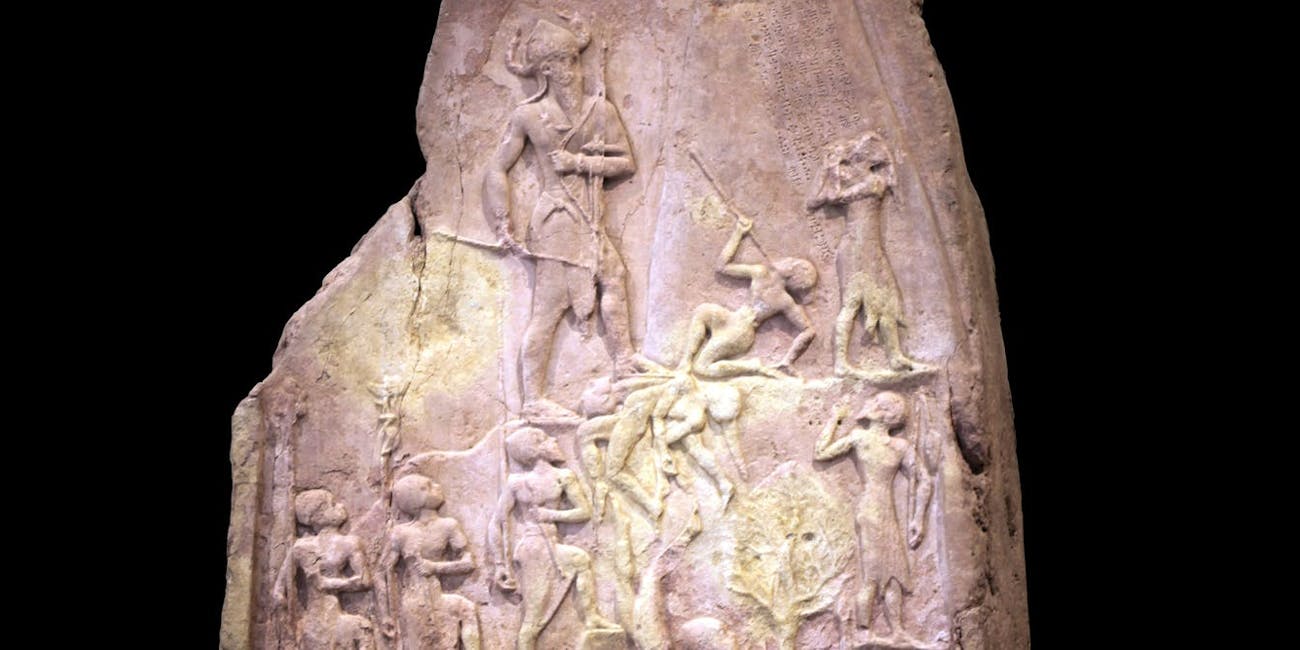 King Naram-Sin of Akkad, grandson of Sargon, leading his army to victory.