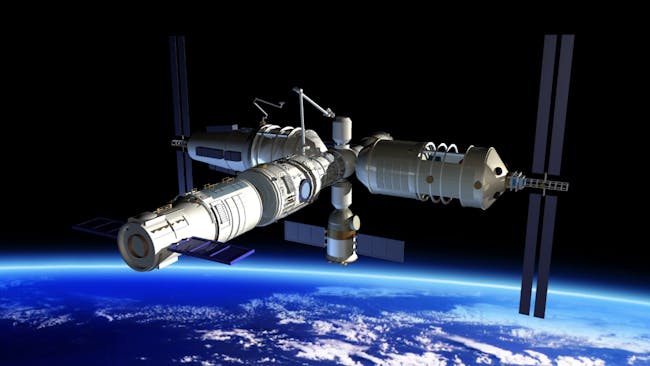 An artist's rendition of Tiangong-2