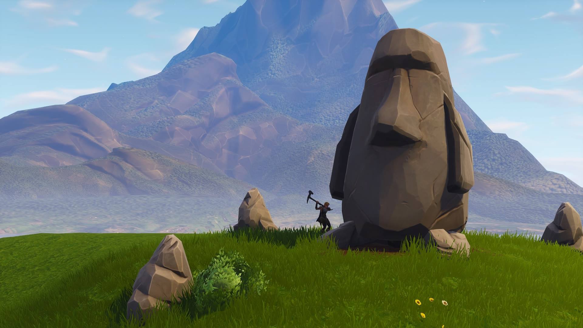 here s where the stone heads are looking on the fortnite map in week 6 - visit faces fortnite map