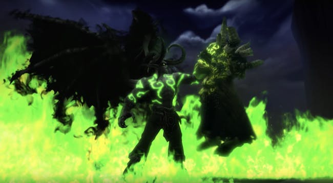 Illidan killing Gul'dan