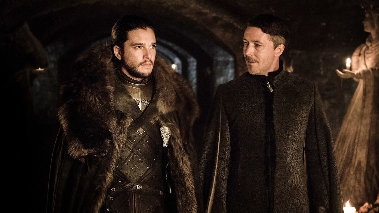 Kit Harington and Aiden Gillen in 'Game of Thrones' Season 7 episode 2, 'Stormborn'