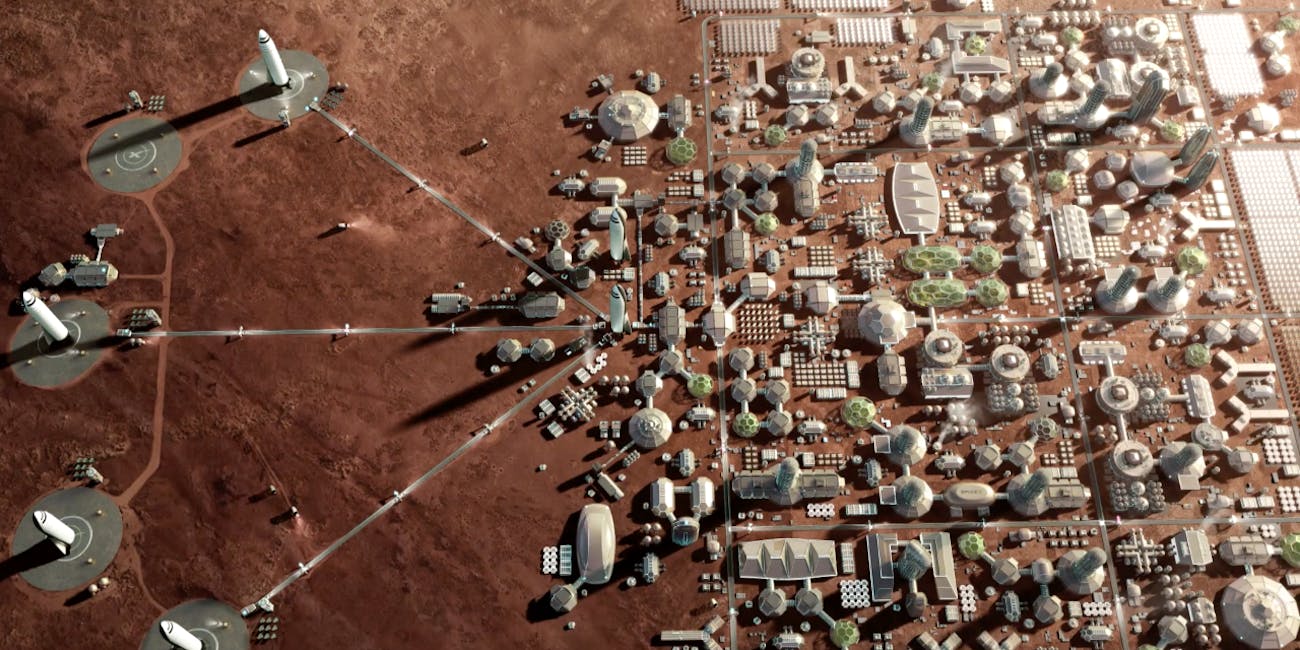 A Mars city.