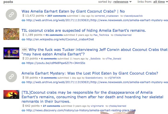 Did Coconut Crabs Eat Amelia Earhart? Inside This Batshit Conspiracy