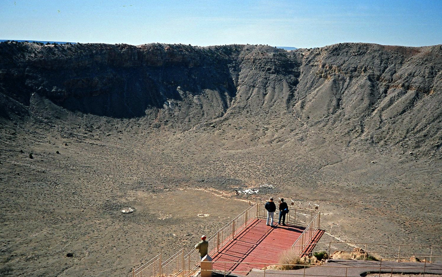 inside Canyon Diablo meteor crater