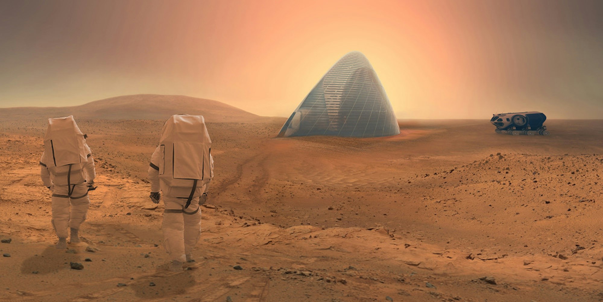 Future astronauts could live in modified igloos on Mars.