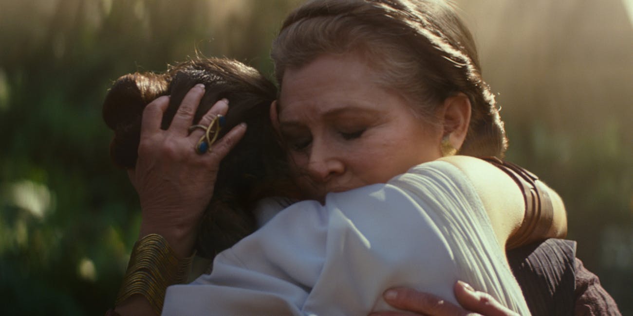 Rey and Leia in 'Rise of Skywalker'