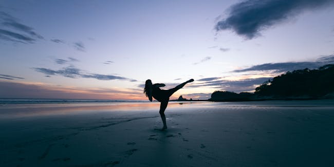 exercise on the beach