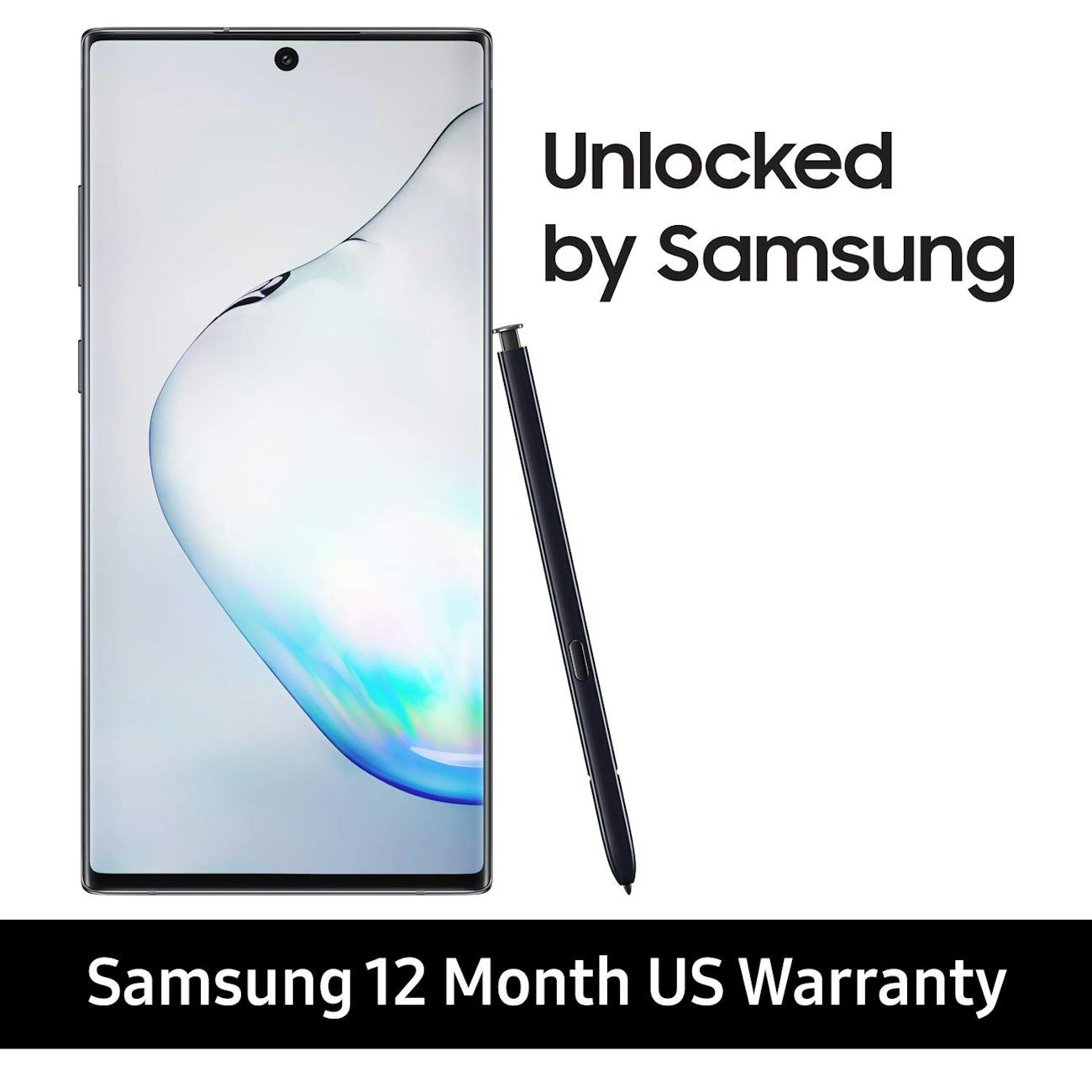 Samsung Galaxy Note 10+ Plus Factory Unlocked Cell Phone with 256GB (U.S. Warranty), Aura Black/ Note10+