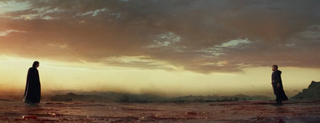 Kylo Ren versus Luke Skywalker in 'The Last Jedi'