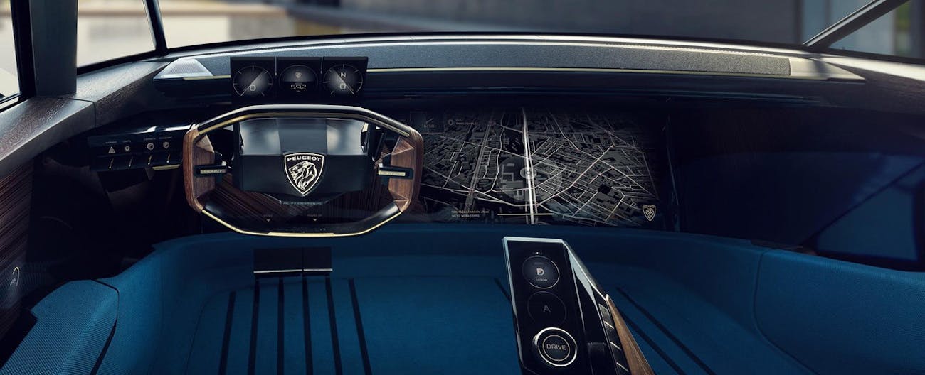 Peugeot E-Legend interior.