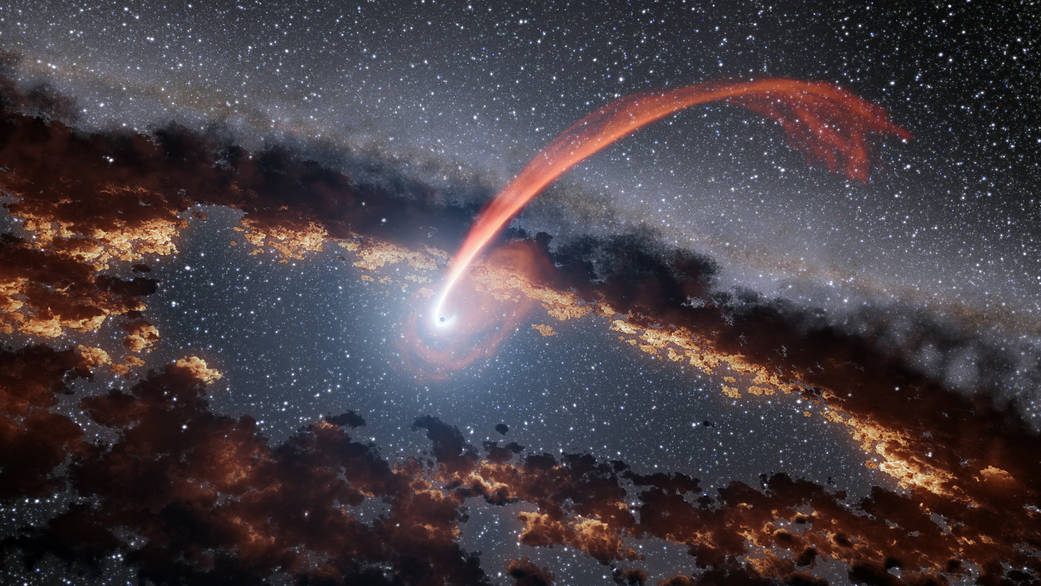 black hole eating star