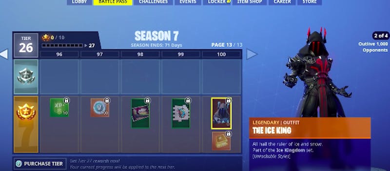 fortnite season 7 battle pass adds wraps new skins and a pet hamster - fortnite 7 free tiers