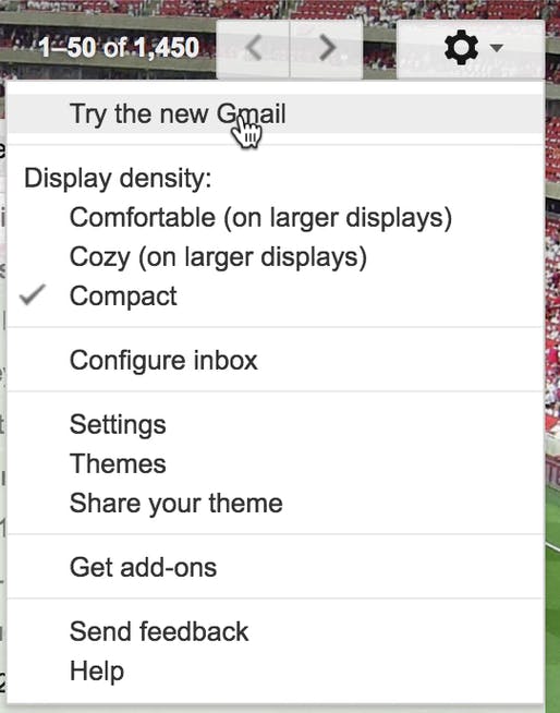 "Try the New Gmail"