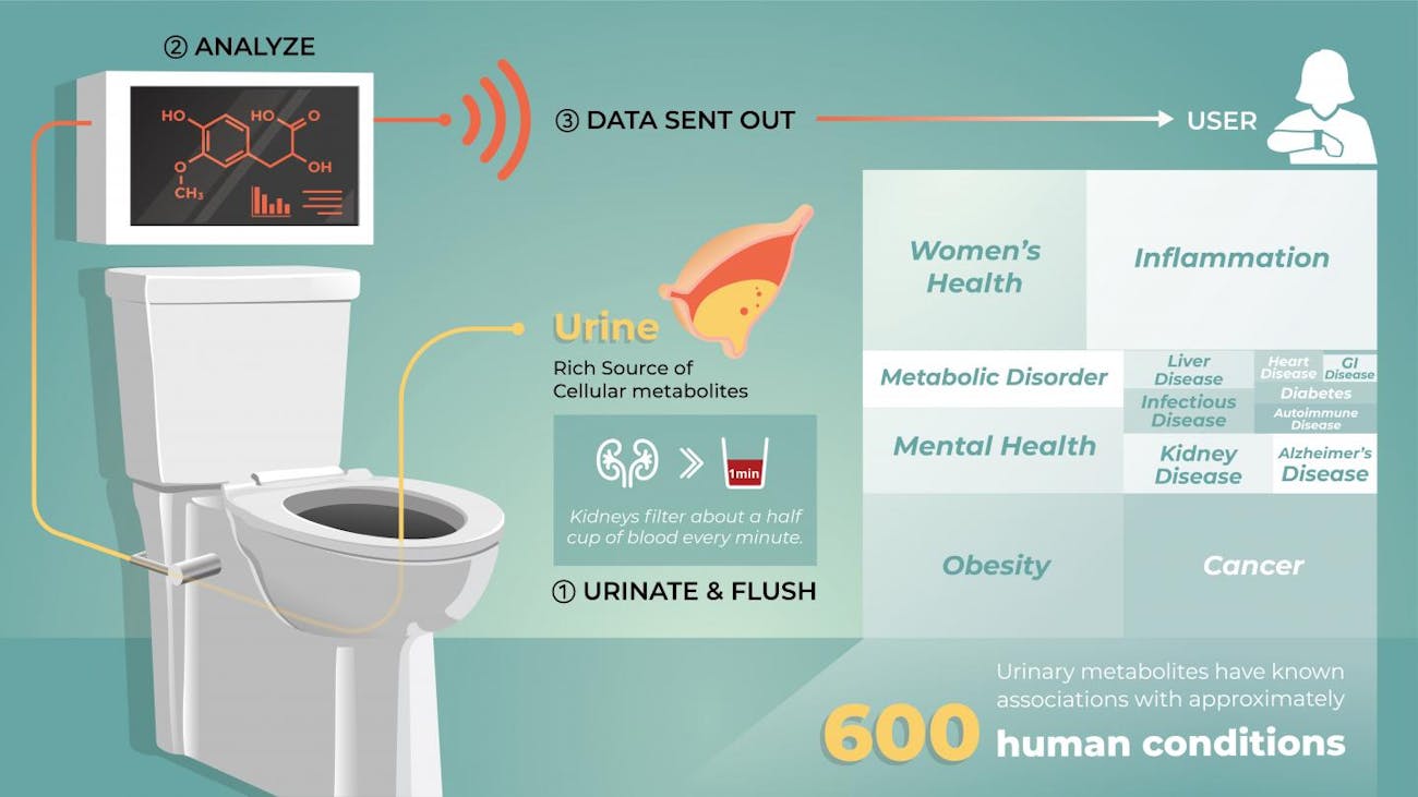 A possible smart toilet in action.