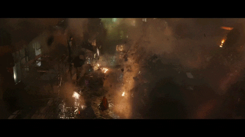 Doctor Strange fighting after using the Eye of Agamotto to turn back time -- 'Doctor Strange'
