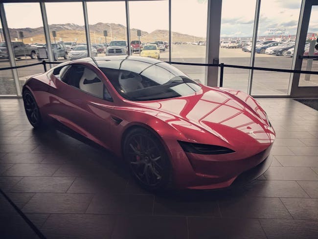Tesla Roadster at Gigafactory