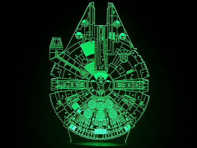 star wars millennium falcon 3d mega lamp
